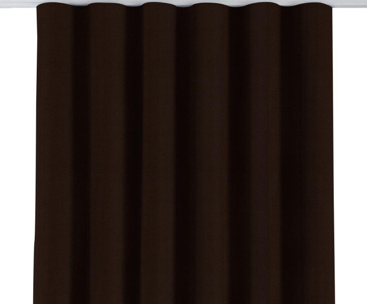 Комплект штор на тесьме «Волна», блэкаут однотонный тёмно-коричневый